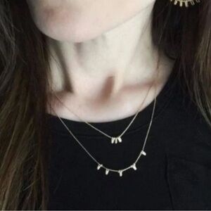 Stella & Dot Delicate Petal Necklace-Gold